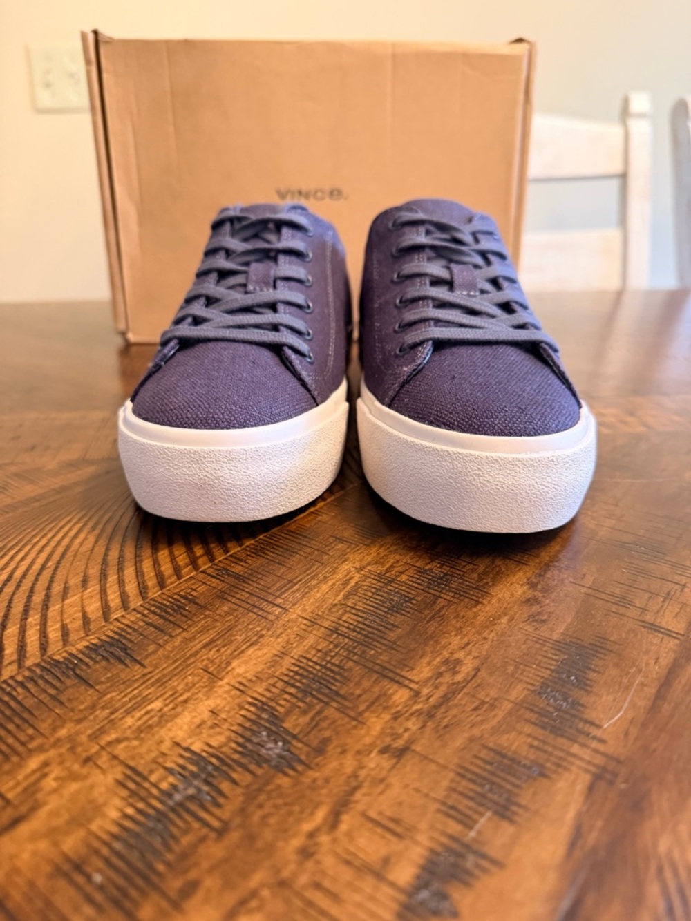 VINCE Womens Blue Coastal Padded Heaton Round Toe Platform Sneakers — NEW IN BOX - Picture 6 of 12